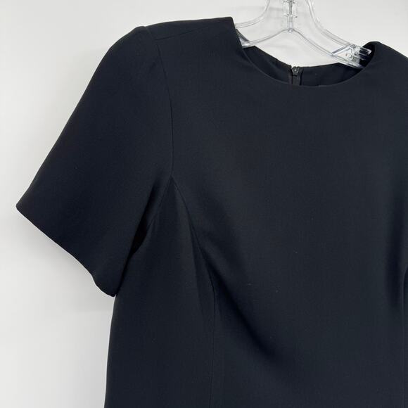 Vintage 90s ALGO Switzerland Womens Black 100% Silk Sheath Dress EU 42/US 14 - Picture 5 of 16